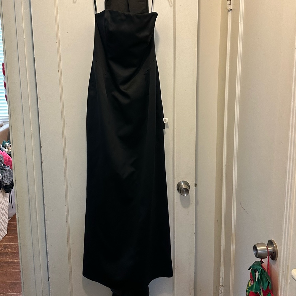 Gorgeous and Elegant A.B.S strapless evening gown with train by Alan Schwartz